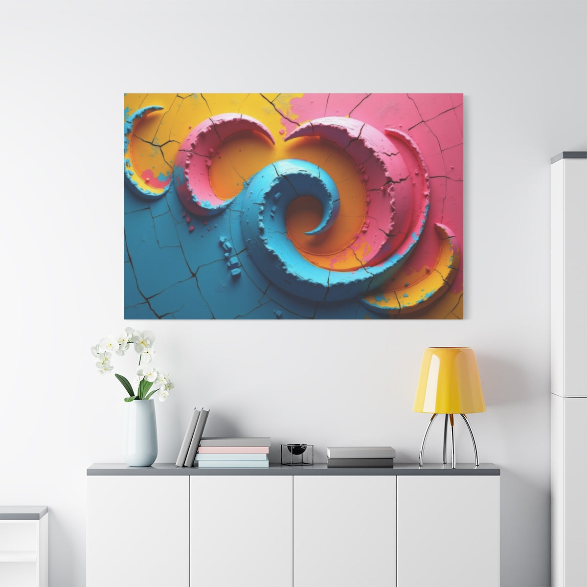 Cracked Swirls of Vibrant Change