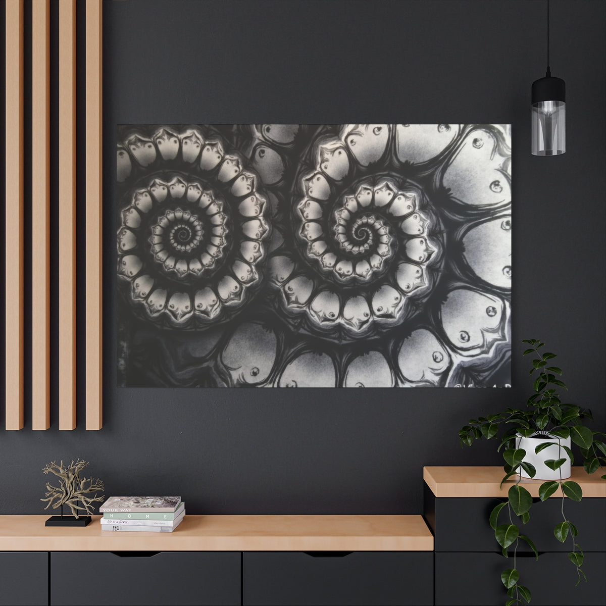 Mystic Spirals in Monochrome