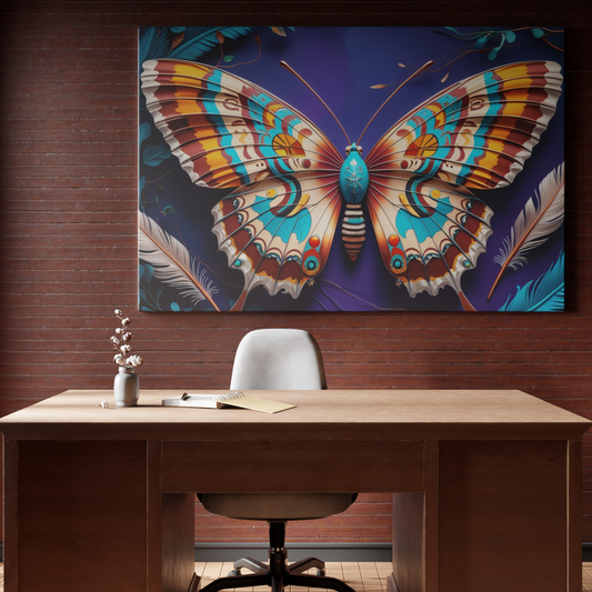 Vivid Mosaic Butterfly