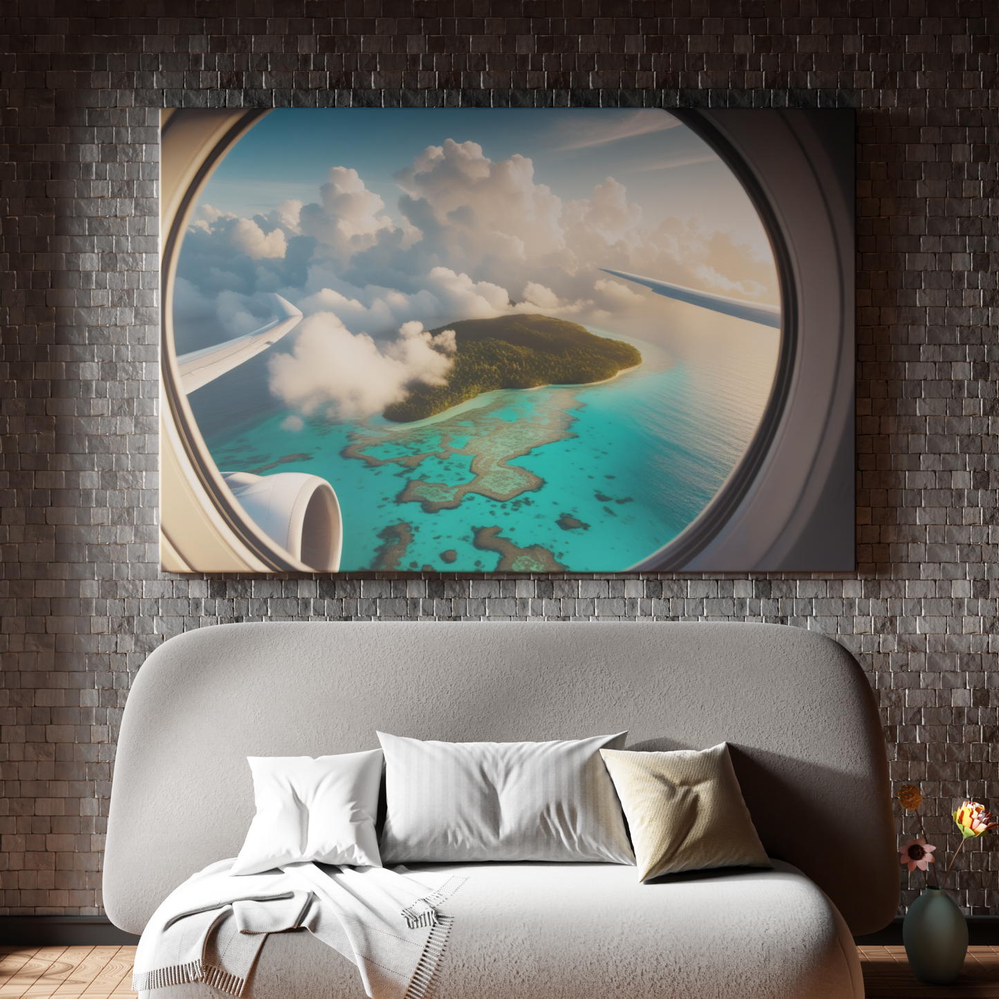 Isle of Serenity Through the Clouds