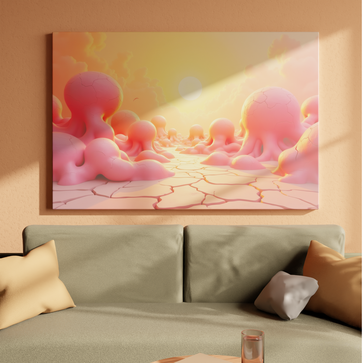 Surreal Sunset on the Pink Plains