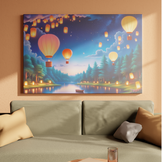 Lanterns Over Twilight Lake