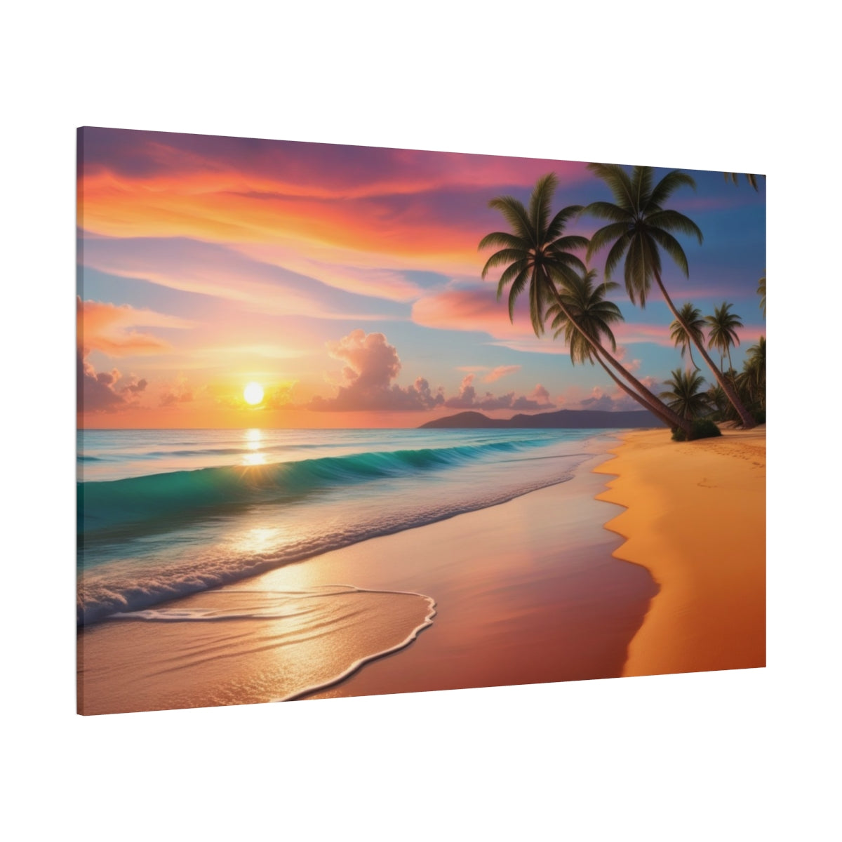 Tropical Tranquility: Sunset on the Shore