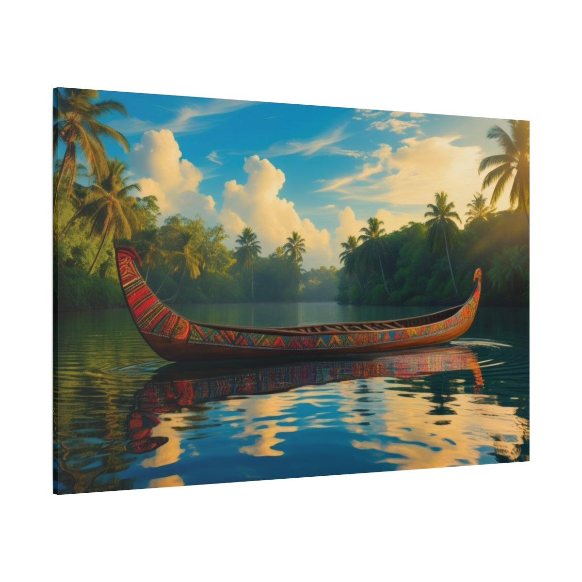 Tranquil Canal through Tropical Paradise