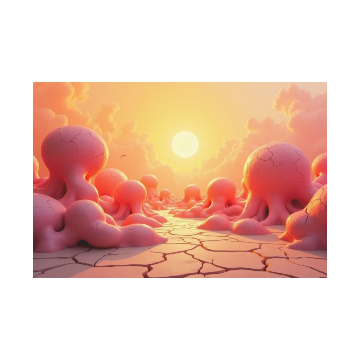 Surreal Sunset on the Pink Plains
