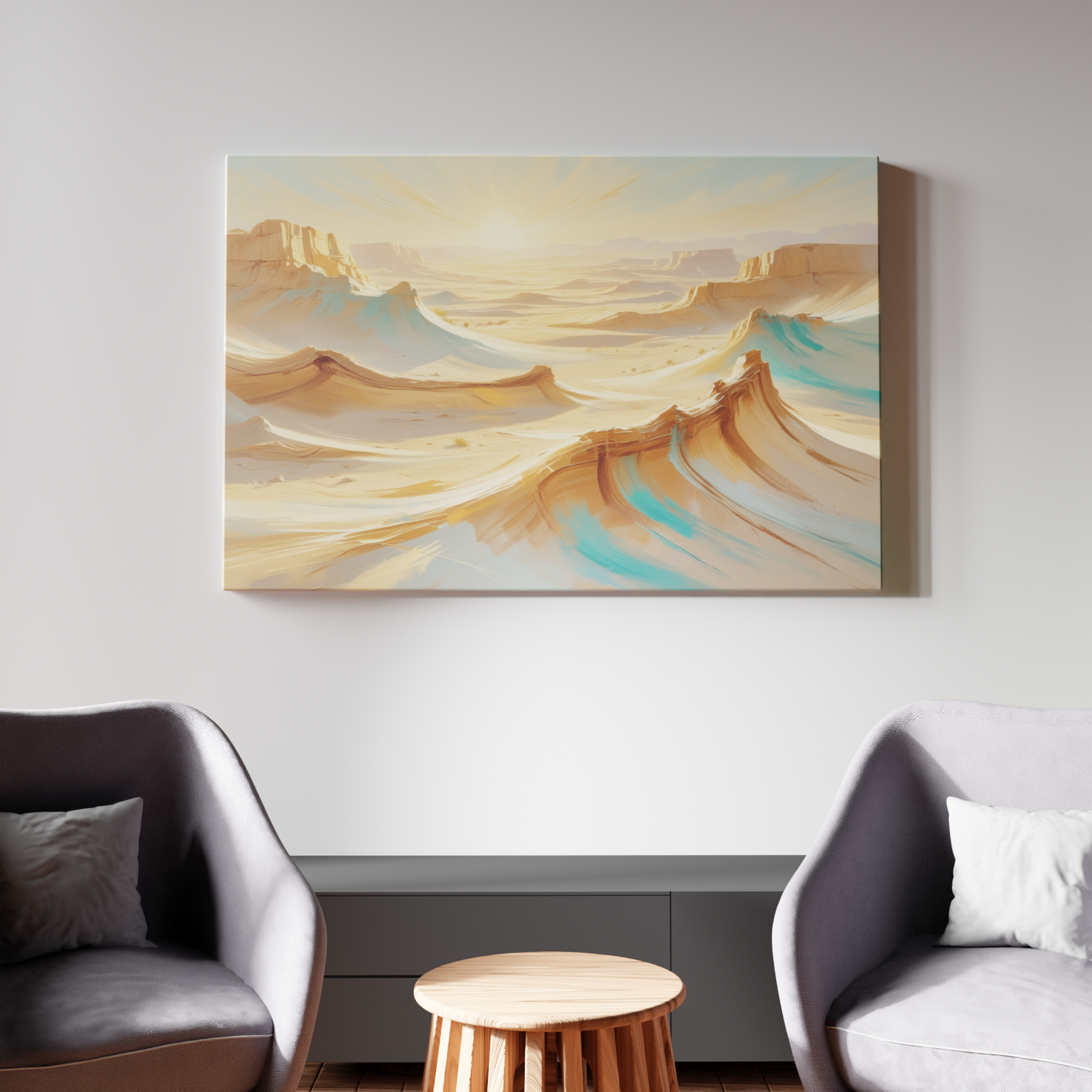Sunlit Desert Waves