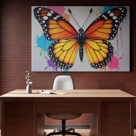 Vibrant Monarch Splatter