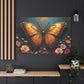Golden Butterfly and Floral Symphony