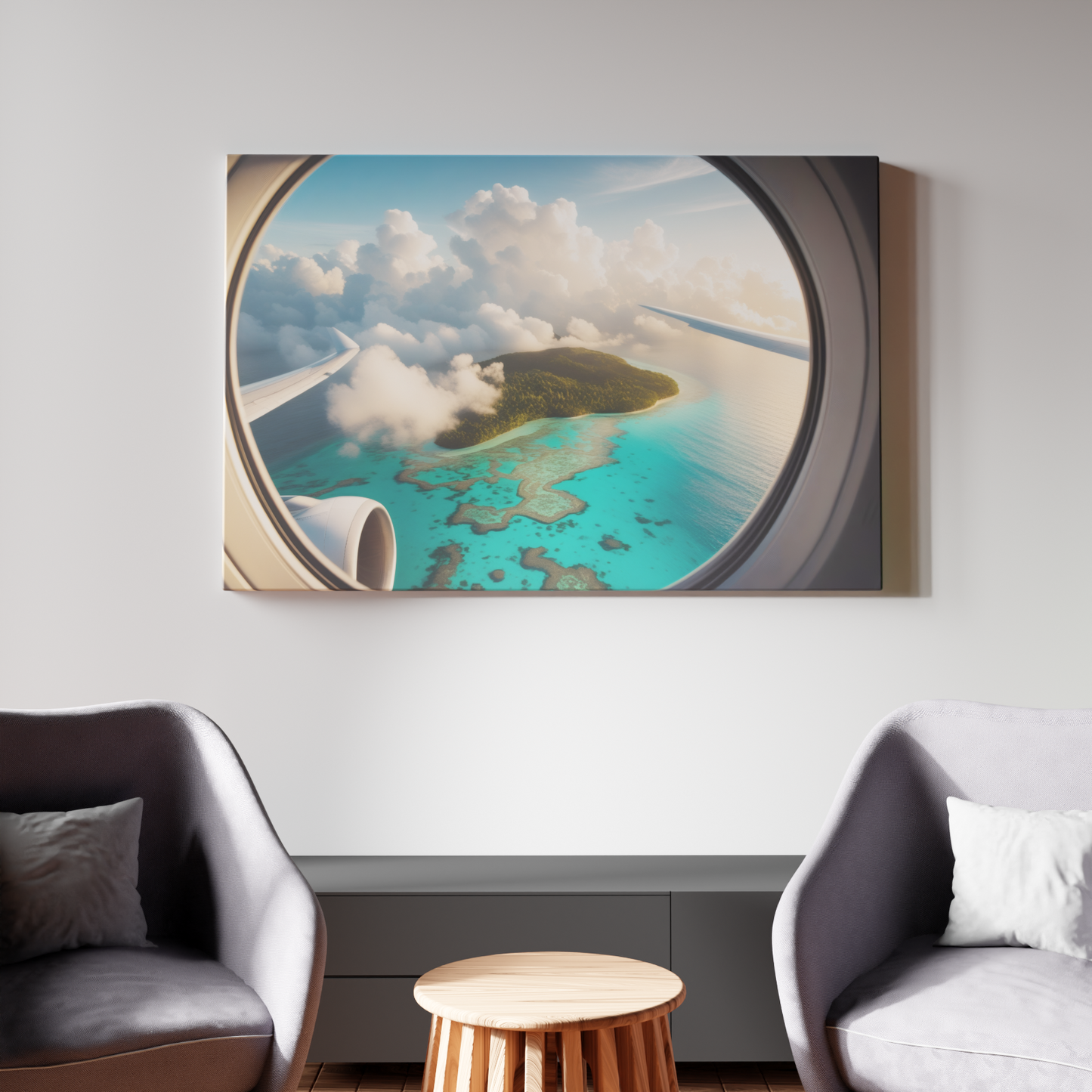 Isle of Serenity Through the Clouds