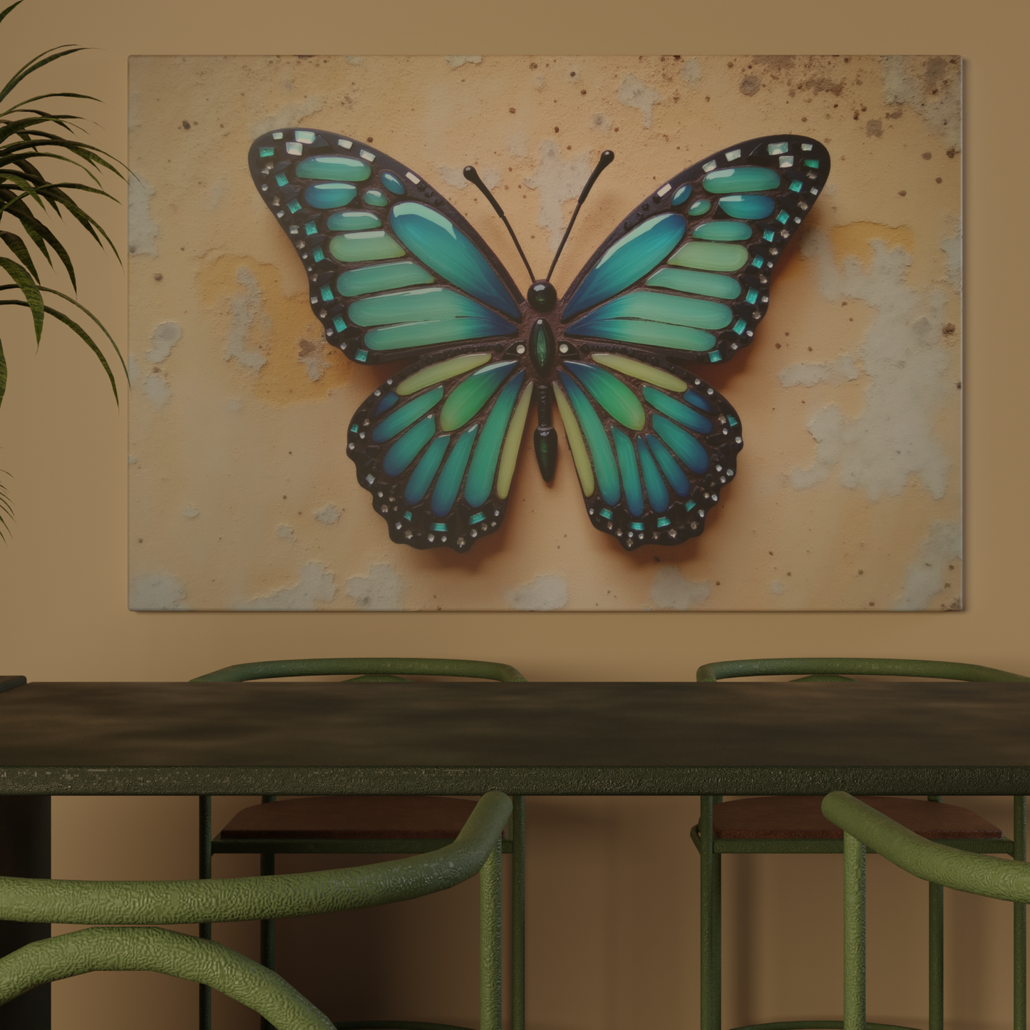 Radiant Glass Butterfly