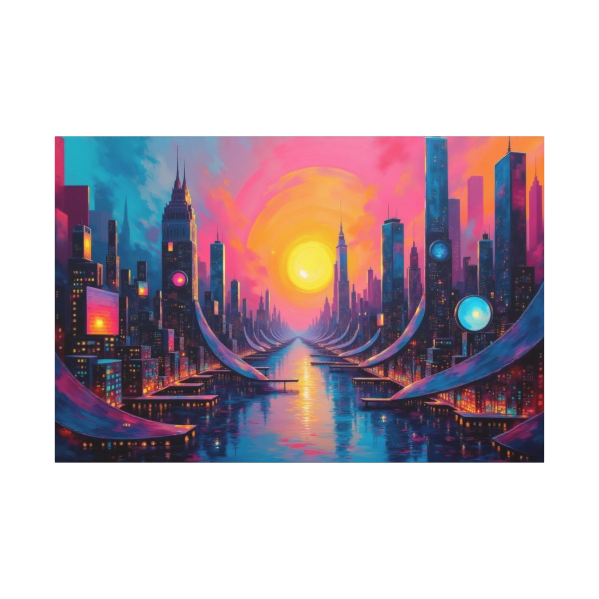 Cosmic Skyscraper Reflections