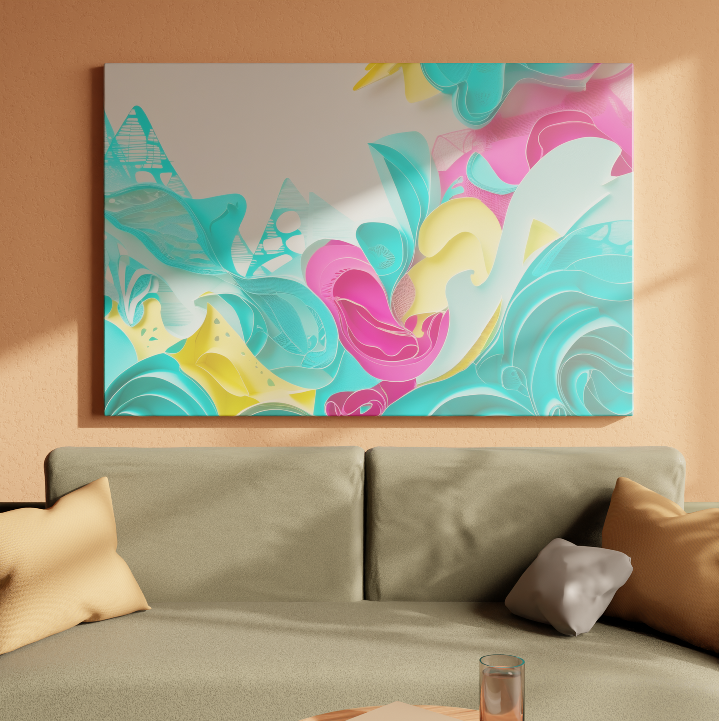 Waves of Colorful Paper Dreams