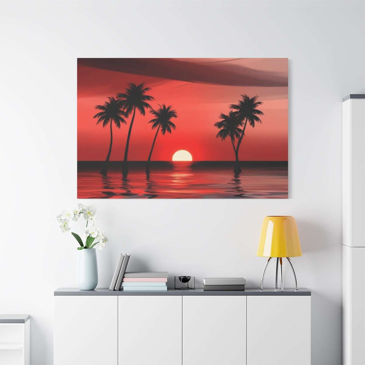 Crimson Sunset Oasis