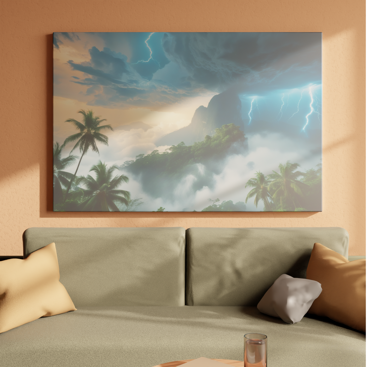Storm Over Tropical Mountains