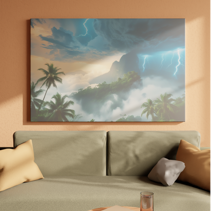 Storm Over Tropical Mountains