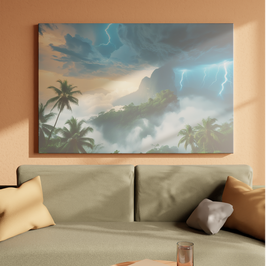 Storm Over Tropical Mountains