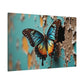 Butterfly Amidst Decay: A Contrast in Beauty