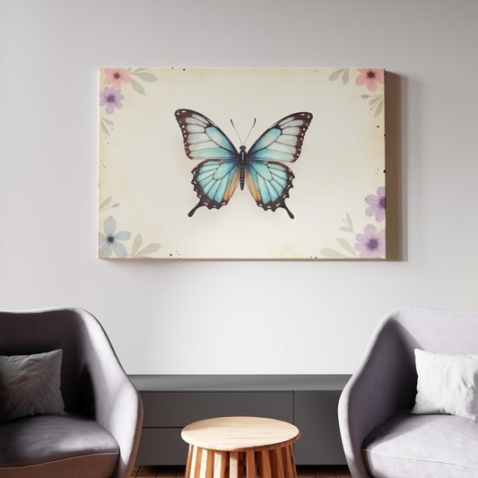 Whimsical Flight of the Azure Butterfly