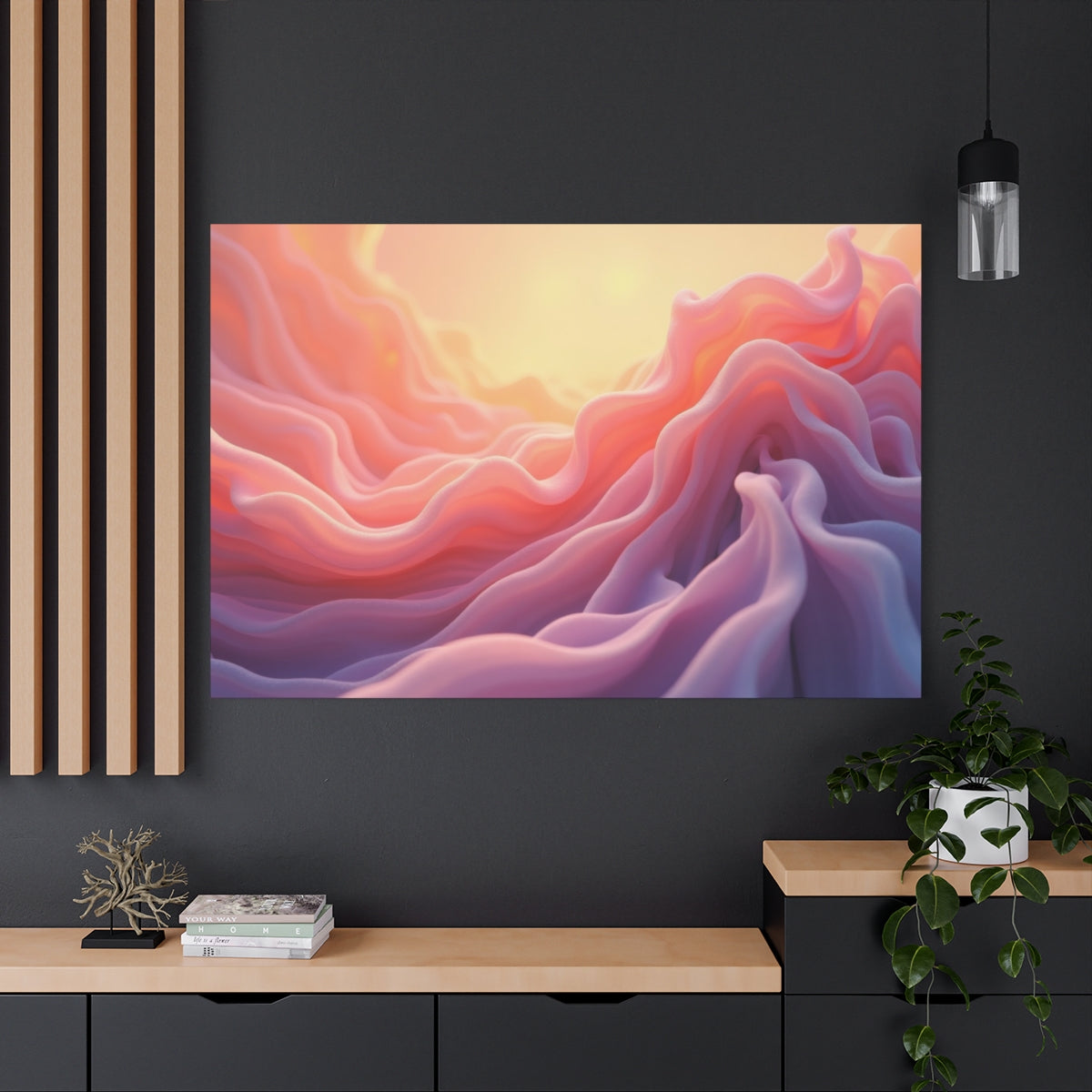 Sunset Waves of Fabric