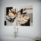 Golden Leaves on Geometric Canvas