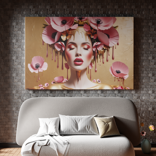 Golden Reverie: Blooming Dreams