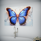 Glowing Azure Butterfly on Marble