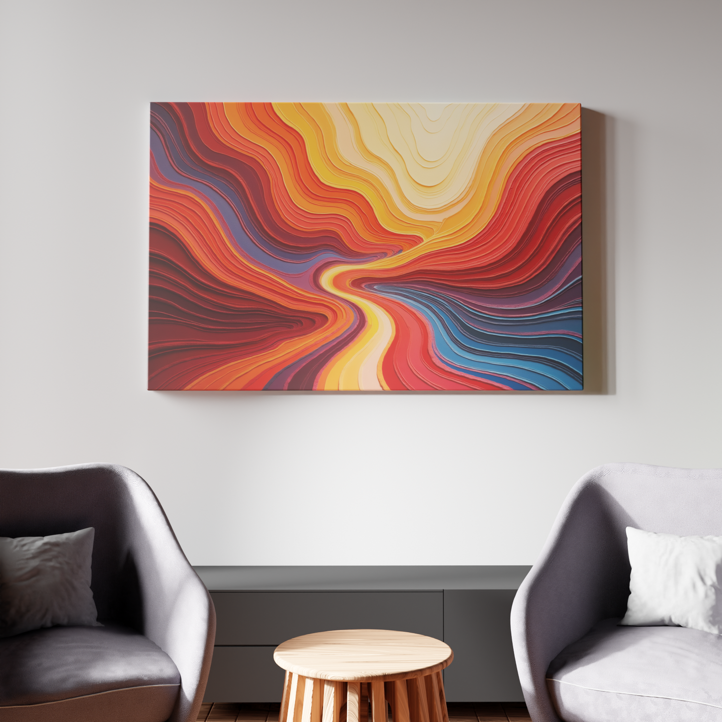 Flow of Fiery Hues