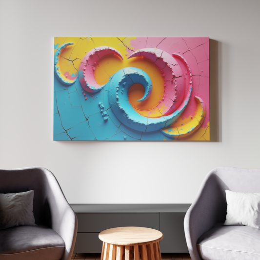 Cracked Swirls of Vibrant Change