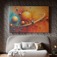 Galactic Harmony in Sunset Tones