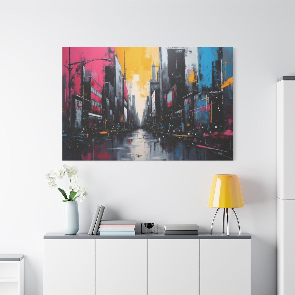Neon Cityscape Reflections