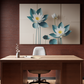 Enchanted Lotuses on Warm Canvas