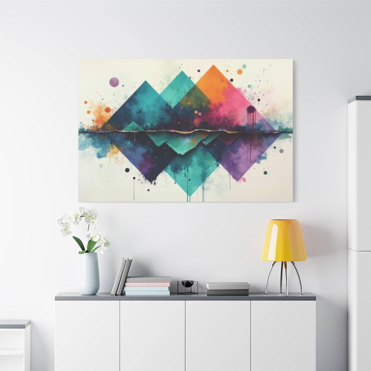 Vibrant Geometric Reflections
