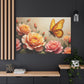 Golden Butterfly and Rose Harmony