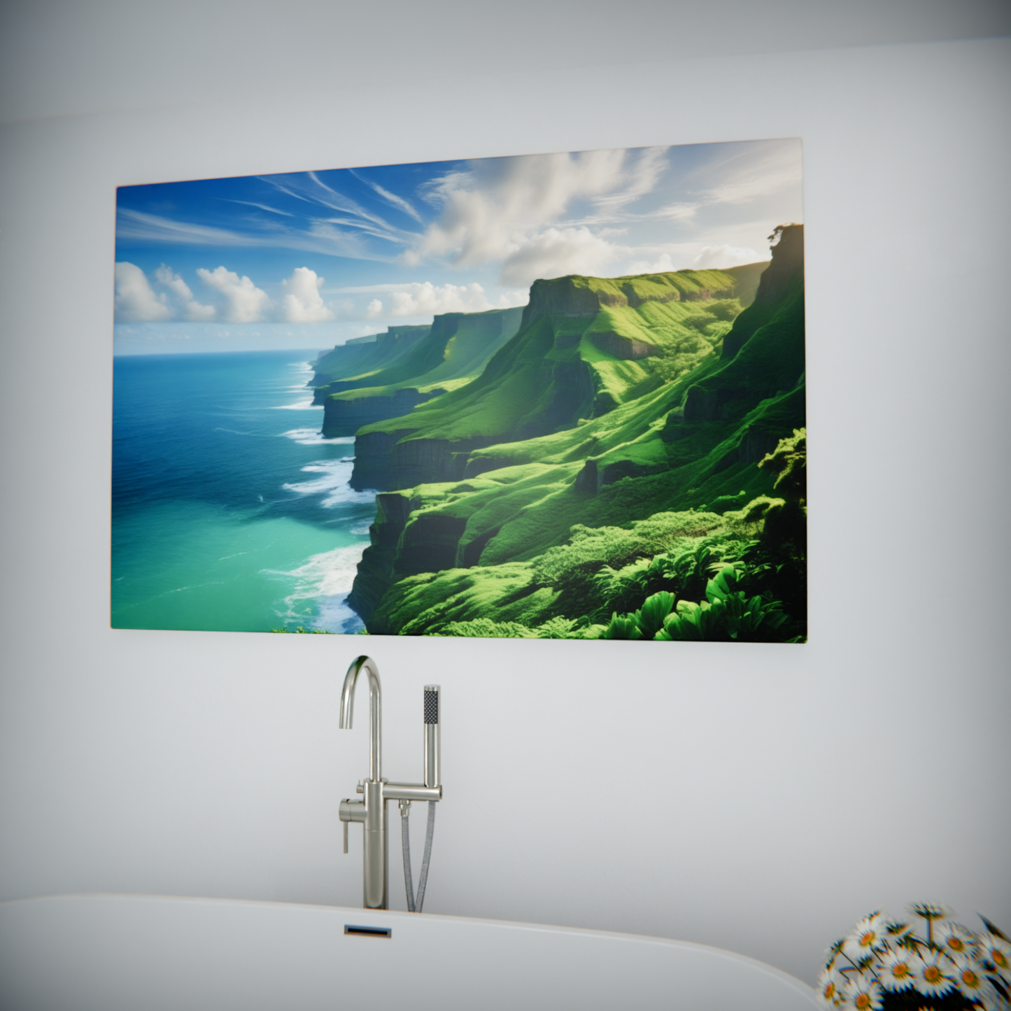 Emerald Cliffs Embrace the Ocean's Whisper