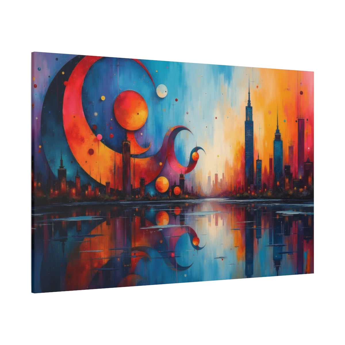 Cosmic Cityscape Reflections