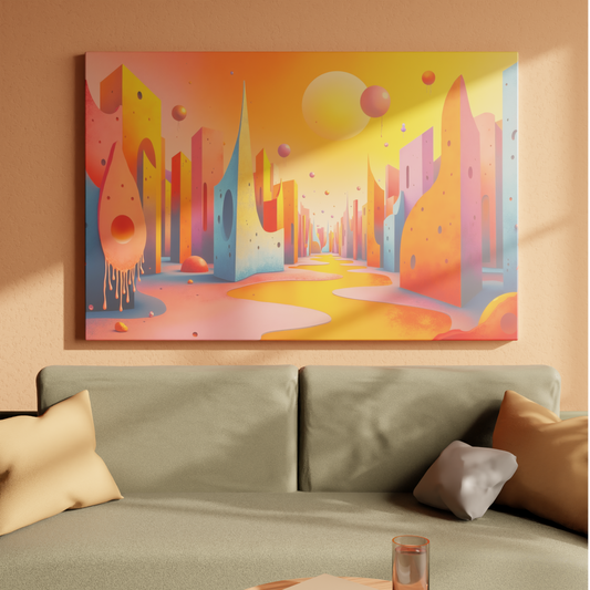Surreal Spectrum Cityscape