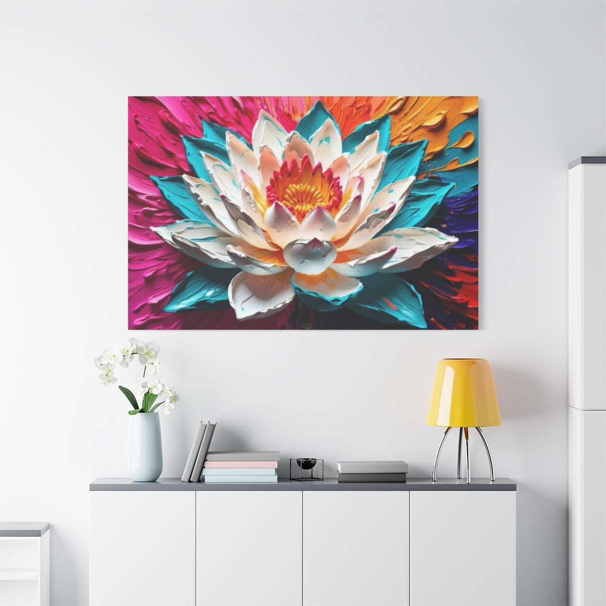Eruption of Colors: Lotus in Full Bloom