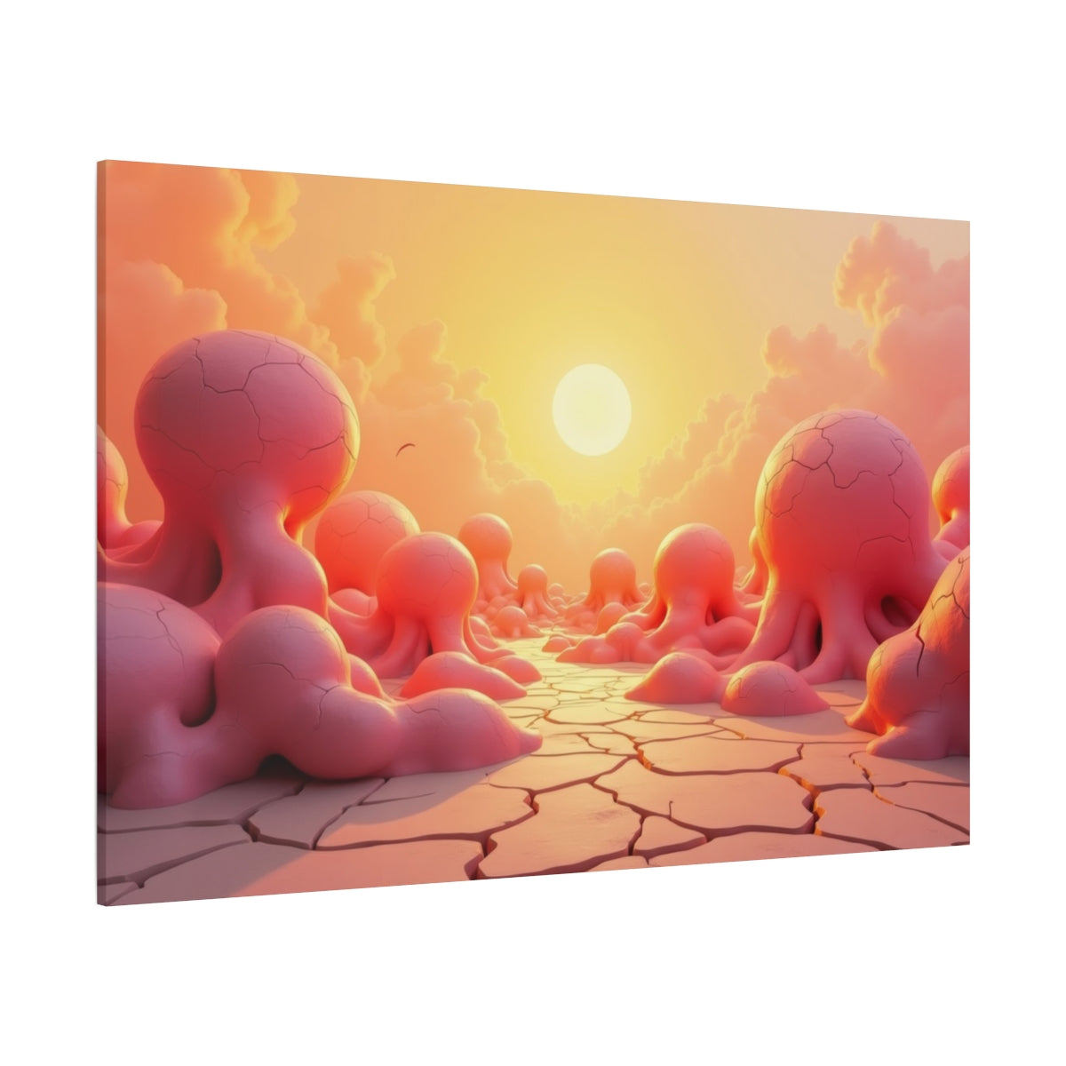 Surreal Sunset on the Pink Plains