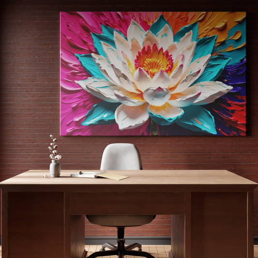 Eruption of Colors: Lotus in Full Bloom