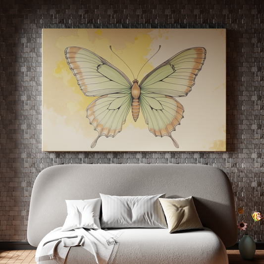 Ethereal Butterfly on Sunlit Canvas