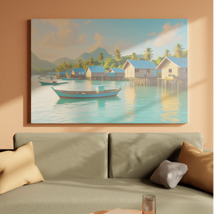 Tranquil Waters of a Stilted Village