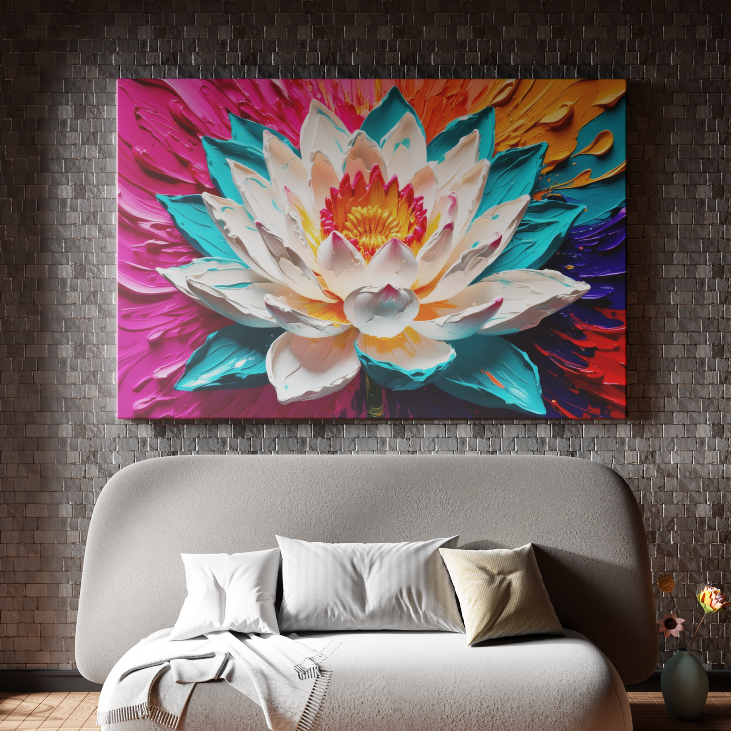 Eruption of Colors: Lotus in Full Bloom