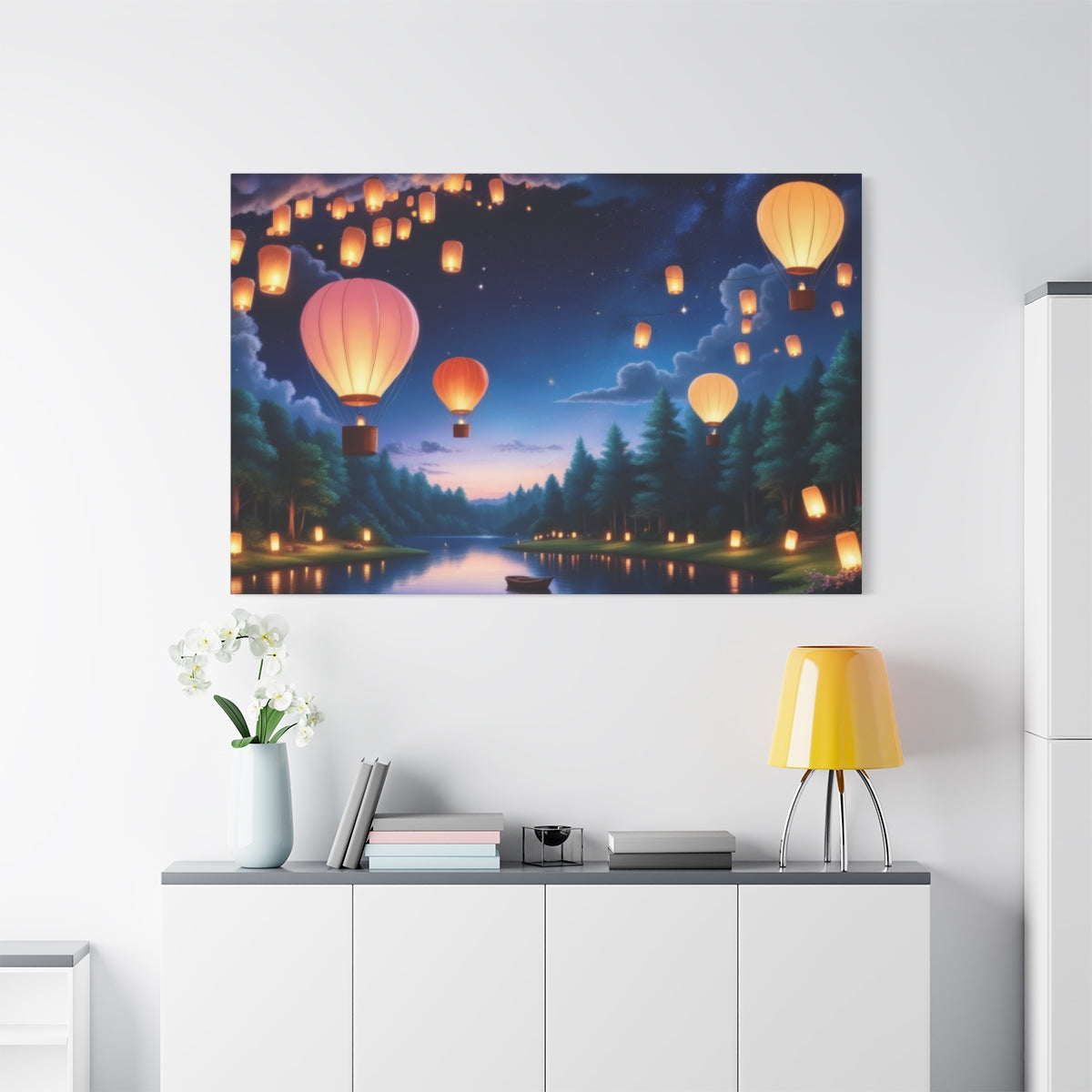 Lanterns Over Twilight Lake