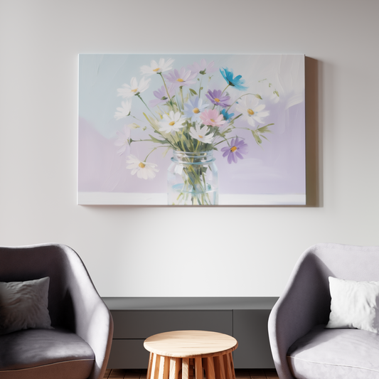 Pastel Floral Symphony in a Jar