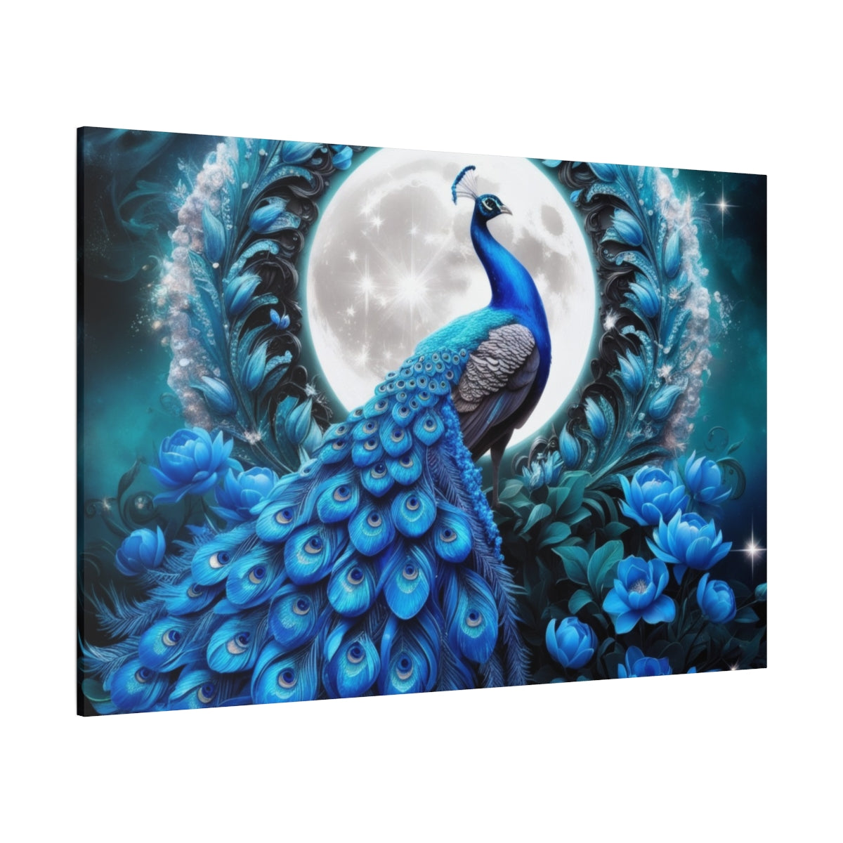 Mystical Moonlit Peacock