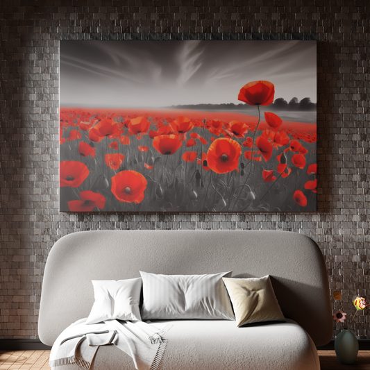 Poppies in Monochrome Dreamscape