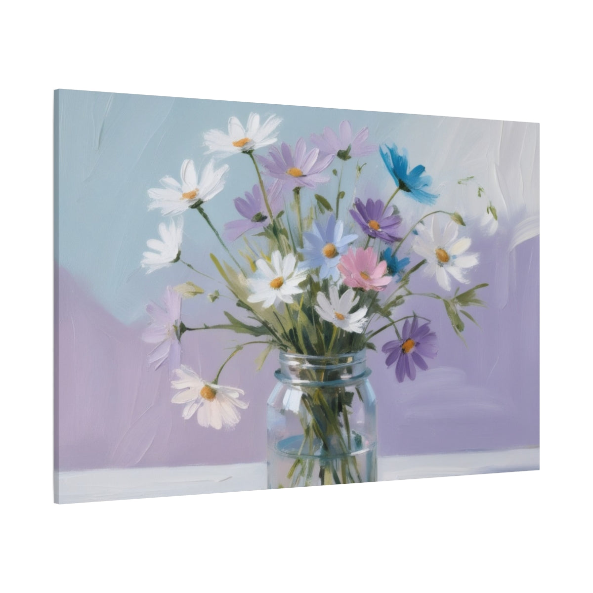 Pastel Floral Symphony in a Jar