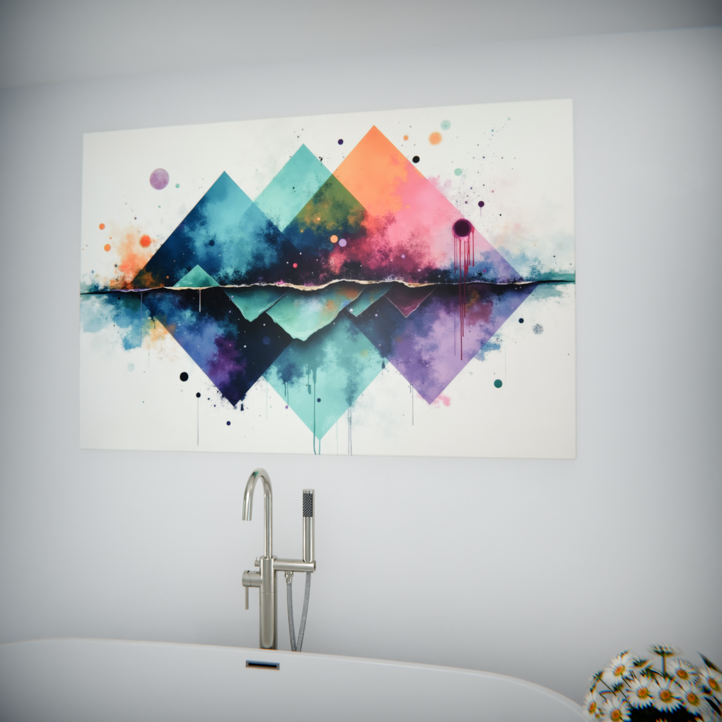 Vibrant Geometric Reflections