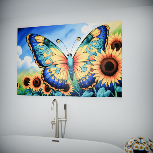 Butterfly Bliss Among Sunflowers