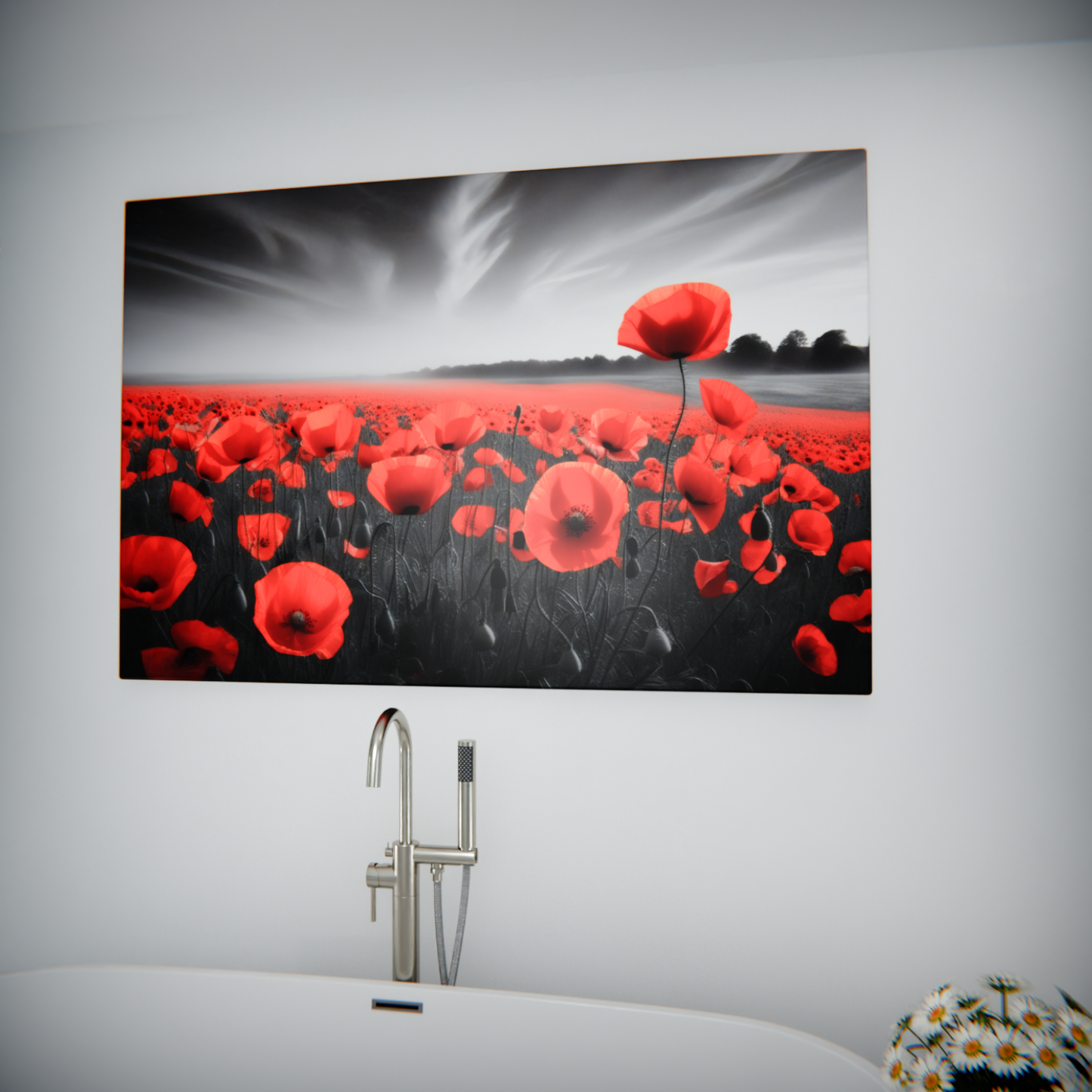 Poppies in Monochrome Dreamscape